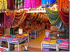 Colourful sari shop.