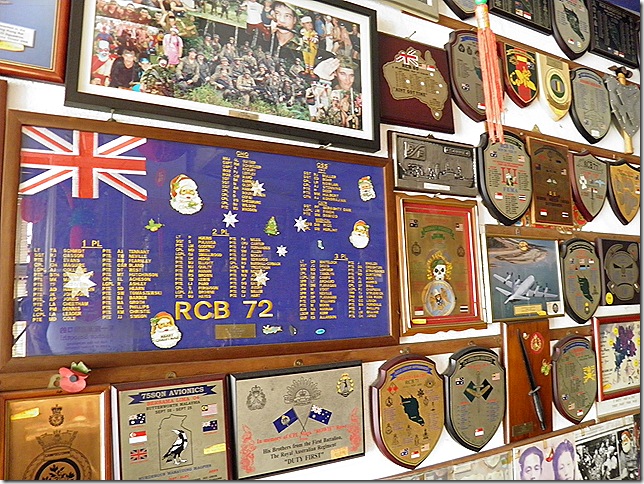 Mementos from Auzzie military units.