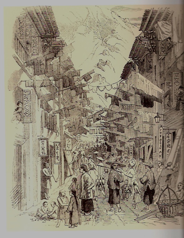 Gillman's Bazaar Hong Kong - Illustrated London News 1858