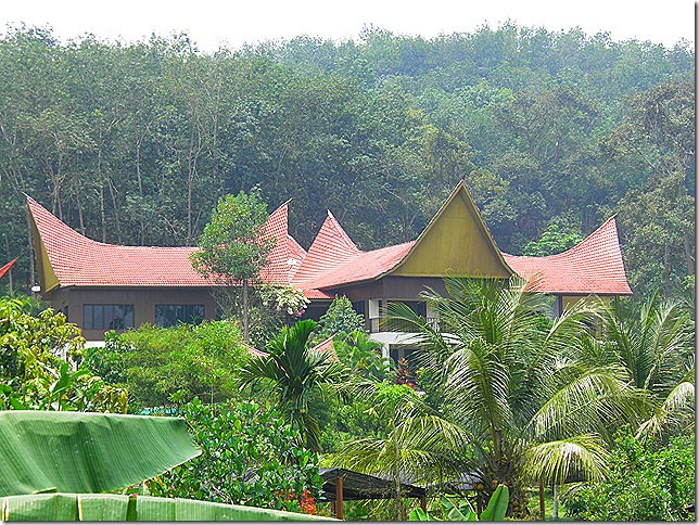 Buffalo horn roof at Kampung Bukit Kubot.