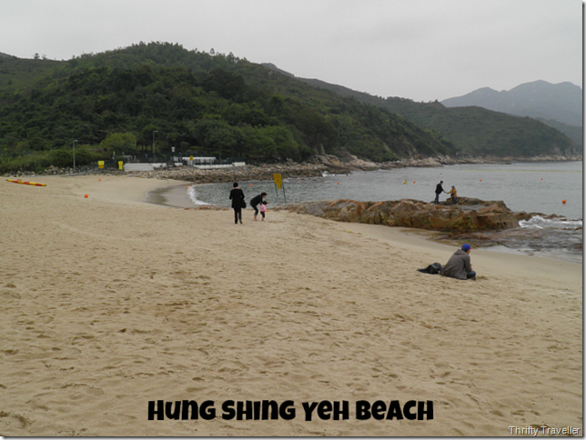Too cold for swimming at Hung Shing Yeh Beach