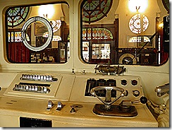 8027 electric multiple unit train driver's cab at Sirkeci Railway Museum
