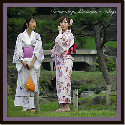 Kimonos in Hamarikyu Gardens