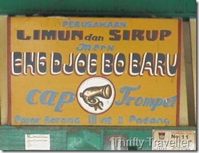 Vintage signage at Padang