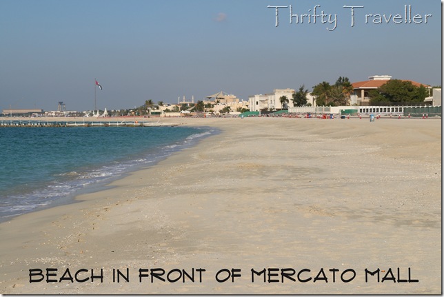 Beach in front of Mercato Mall, Dubai