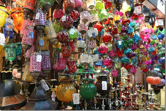 Turkish glass lamps and hookahs at Madinat Jumeirah.