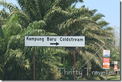 Road sign for Kampung Baru Coldstream