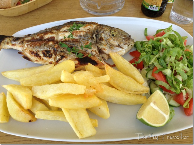 Sea bream and chips, Salamis, Famagusta