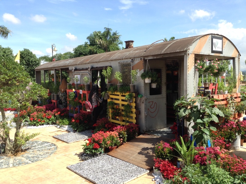 Railway Carriage used as a greenhouse at MAHA 2014
