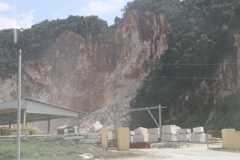 Quarrying activity near Ipoh