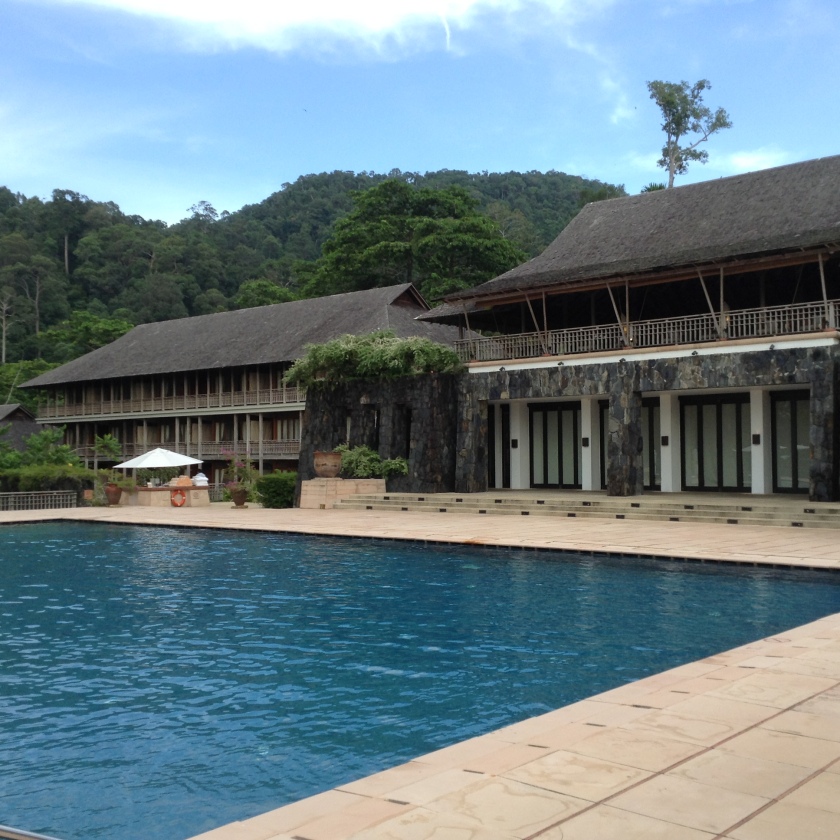 The main pool at The Datai is for over 16's only.  There's another pool next to the beach for families with kids .