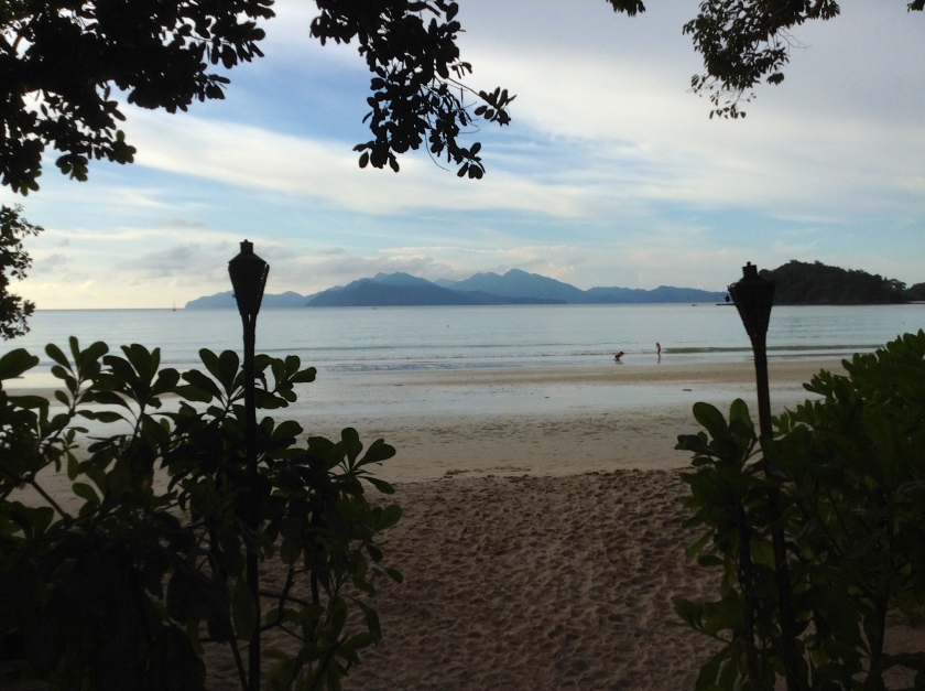 Datai Bay is off-limits to all except guests of The Datai Langkawi and the neighbouring Andaman resort. The island in the distance is Ko Tarutao (Thailand).