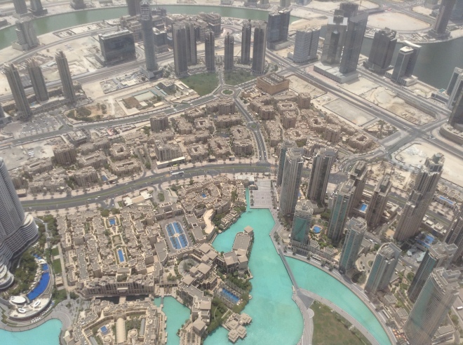 Birds eye view of 'Downtown Dubai'.