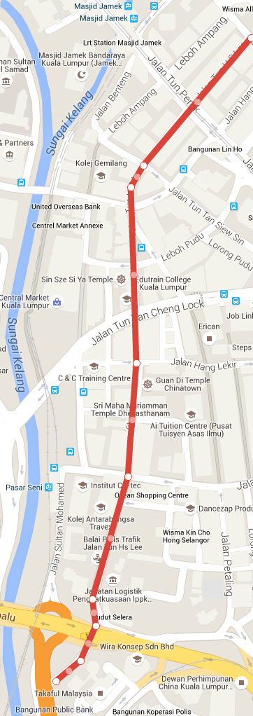 Map of Jalan Tun H S Lee, Kuala Lumpur