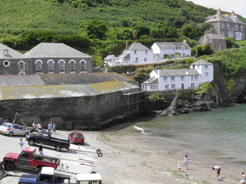 The beach at the quaint fishing village of Port Isaac. This scene may look familiar to fans of the TV series Doc Martin which was filmed here. Doc's house is the second from the right.