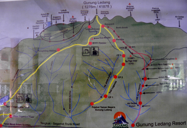 Map of Gunung Ledang
