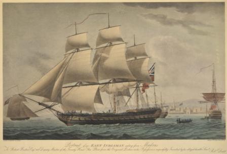 East Indiaman sailing from Madras Painted and engraved by R. Dodd. Published in London, 1797
